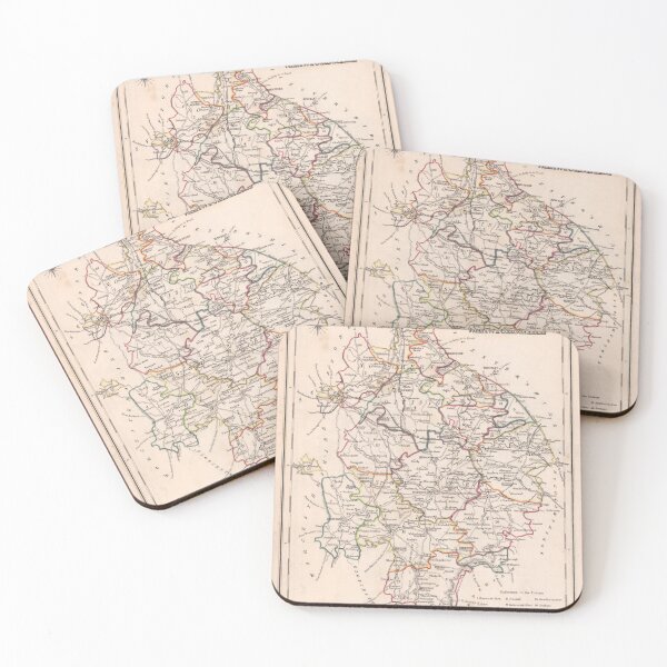 Item preview, Vintage Map of Warwickshire County UK (1844) designed and sold by BravuraMedia.