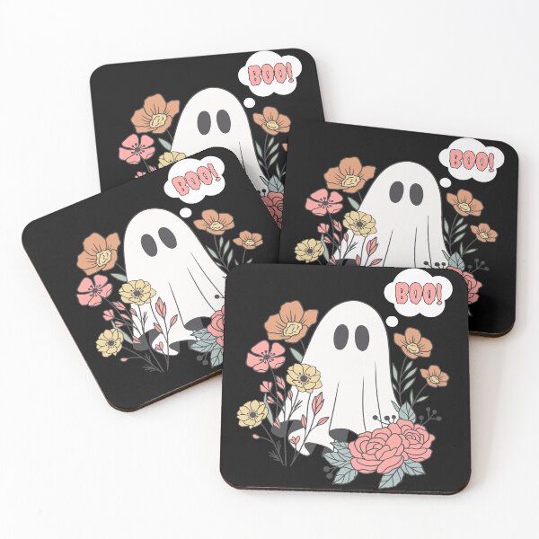 Item preview, Halloween Floral Vintage Ghost Boo designed and sold by FreeMind-Design.