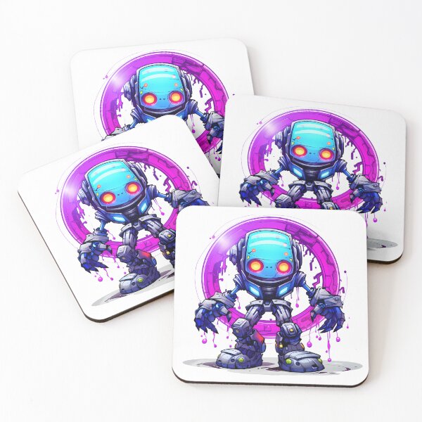 Item preview, Cyberpunk Robot – Cute Retro Futurist Companion designed and sold by SchorlCraft.