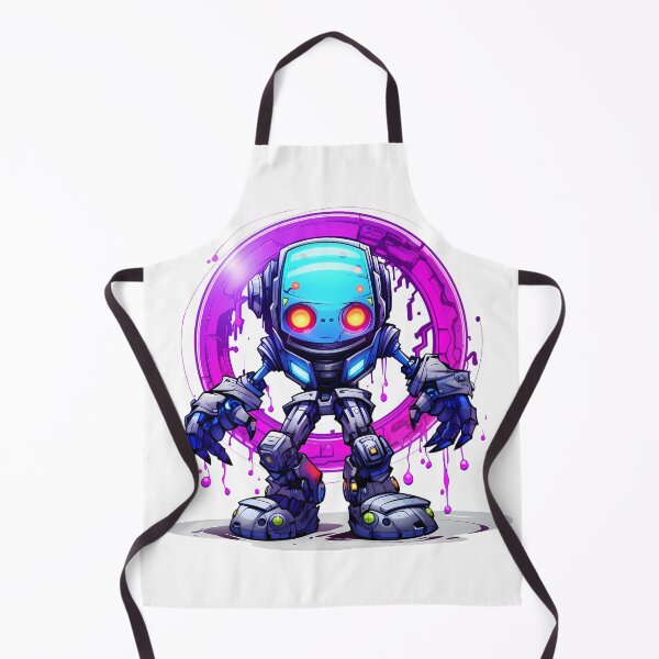 Item preview, Cyberpunk Robot – Cute Retro Futurist Companion designed and sold by SchorlCraft.