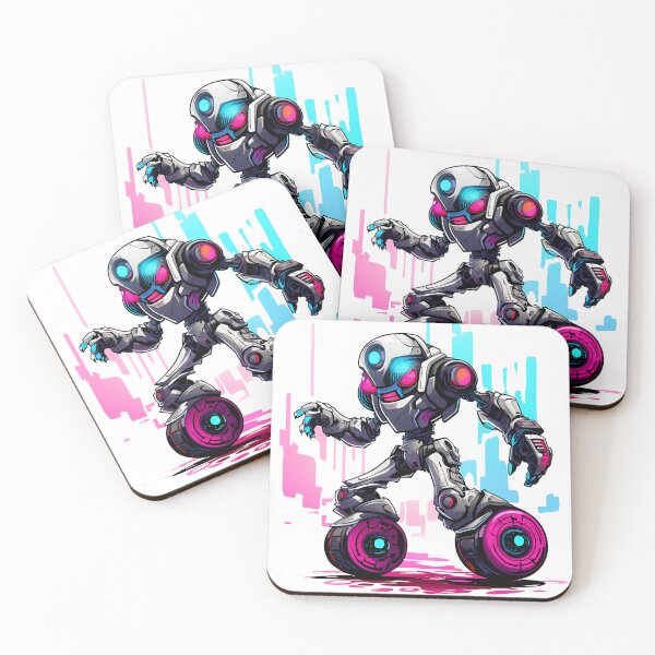 Item preview, Cyberpunk Robot – Cute Retro Futurist Companion designed and sold by SchorlCraft.