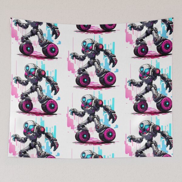 Item preview, Cyberpunk Robot – Cute Retro Futurist Companion designed and sold by SchorlCraft.