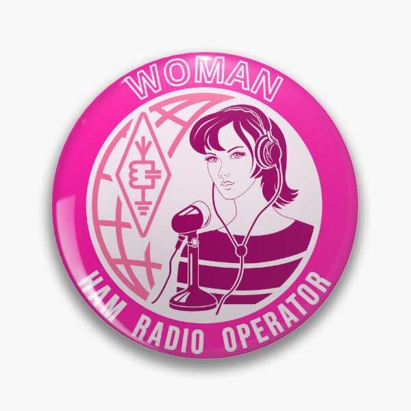 Item preview, Woman HAM Radio Operator - cicrcle pink style designed and sold by tuzlay.