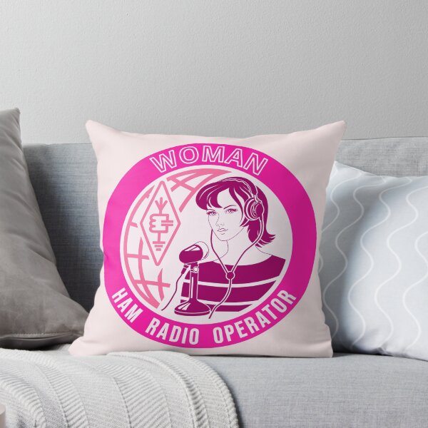 Item preview, Woman HAM Radio Operator - cicrcle pink style designed and sold by tuzlay.