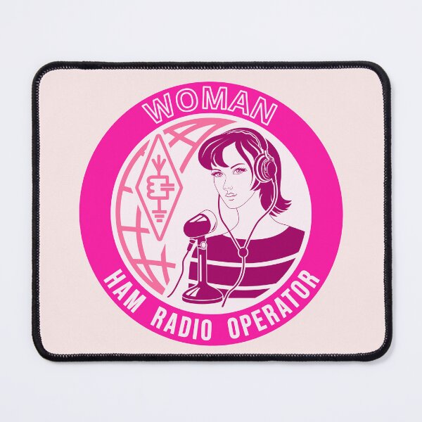 Item preview, Woman HAM Radio Operator - cicrcle pink style designed and sold by tuzlay.