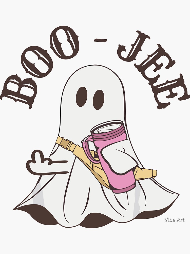 Boo-Jee Stanley funny halloween Tumbler Ghost' Sticker