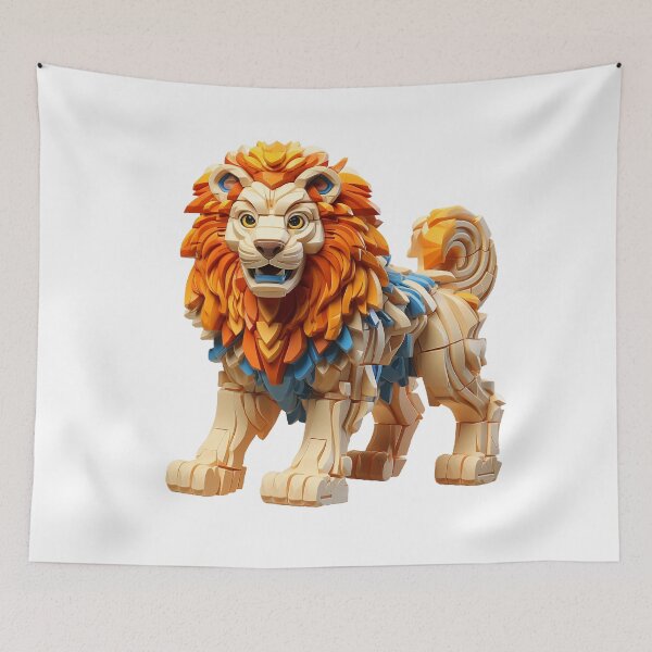 Item preview, Cute lion, 3D, Lego constructor. designed and sold by EstiArts.