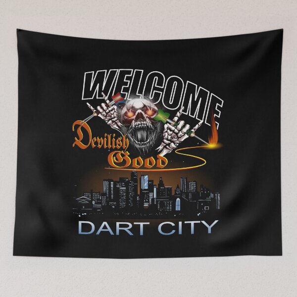 Item preview, Dart motif Fantasy Dart City, devilishly good for dart players with their own style. designed and sold by ChrUzDesigner.