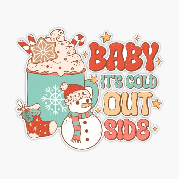 Christmas stuff! - cute retro vintage christmas print Sticker for Sale by  Neehovv