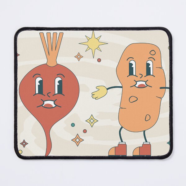 Item preview, Groovy Cute Illustration of Beetroot and Potato Characters  designed and sold by Angela Cini.