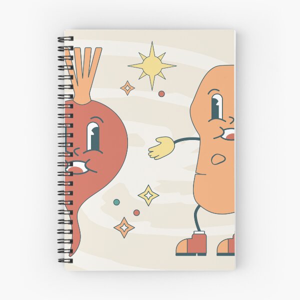 Item preview, Groovy Cute Illustration of Beetroot and Potato Characters  designed and sold by Angela Cini.