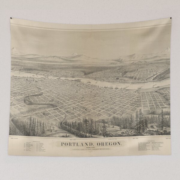 Item preview, Vintage Map of Portland OR (1920) designed and sold by BravuraMedia.