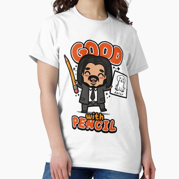 Artikel-Vorschau von John Wick Baba Yaga Doodle Gut mit Bleistift Süßes lustiges Meme, designt und verkauft von LanoraKeene.