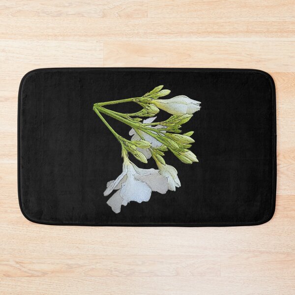 Item preview, Oleander branch on the side, beautiful floral prints designed and sold by Kirei-Lily.