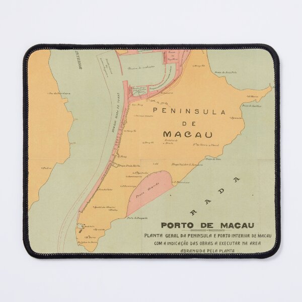Item preview, Vintage Map of Macau China (1920) designed and sold by BravuraMedia.