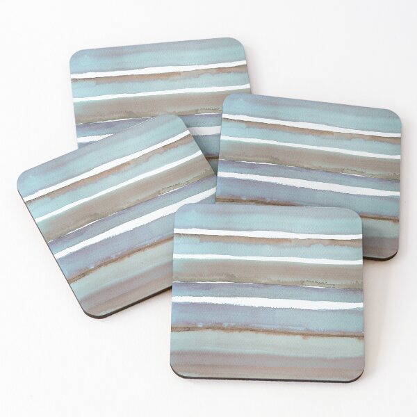 Item preview, teal brown lines designed and sold by ElaSzczepaniak.
