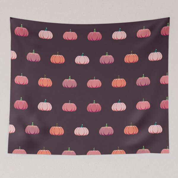 Item preview, Cute pink pumpkins pattern designed and sold by MojaDoodles.