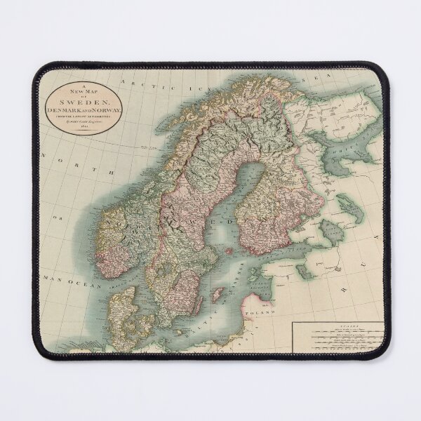 Item preview, Vintage Map of Norway and Sweden (1801) designed and sold by BravuraMedia.