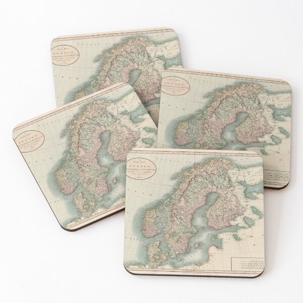 Item preview, Vintage Map of Norway and Sweden (1801) designed and sold by BravuraMedia.