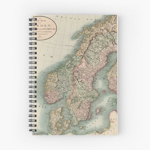 Item preview, Vintage Map of Norway and Sweden (1801) designed and sold by BravuraMedia.
