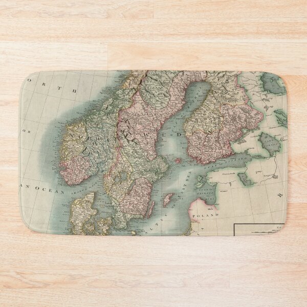 Item preview, Vintage Map of Norway and Sweden (1801) designed and sold by BravuraMedia.