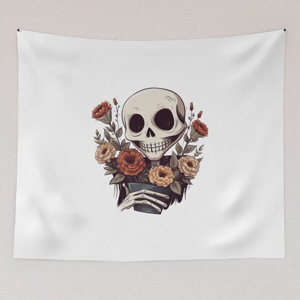 Item preview, Halloween Spooky Skeleton with Flowers designed and sold by Just-Flowers.