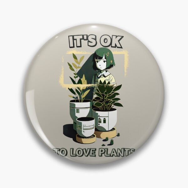 Item preview, It's ok to love plants Kawaii girl with herbs by CallisC Arts ⭐⭐⭐⭐⭐ designed and sold by CallisC-Arts.