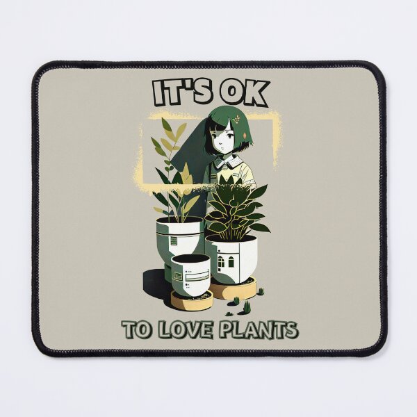 Item preview, It's ok to love plants Kawaii girl with herbs by CallisC Arts ⭐⭐⭐⭐⭐ designed and sold by CallisC-Arts.