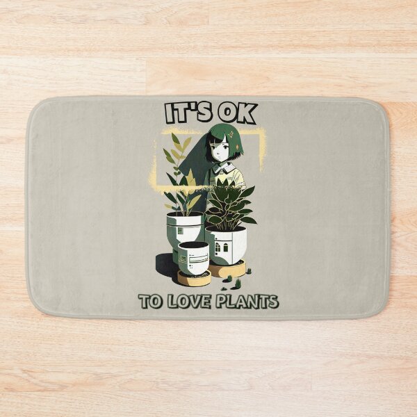 Item preview, It's ok to love plants Kawaii girl with herbs by CallisC Arts ⭐⭐⭐⭐⭐ designed and sold by CallisC-Arts.