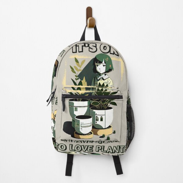 Item preview, It's ok to love plants Kawaii girl with herbs by CallisC Arts ⭐⭐⭐⭐⭐ designed and sold by CallisC-Arts.