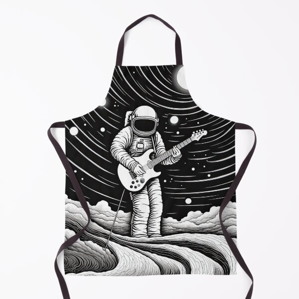 Item preview, Interstellar Rhapsody: Op Art Astronaut in Monochromatic Serenade designed and sold by ThePurpleMelon.
