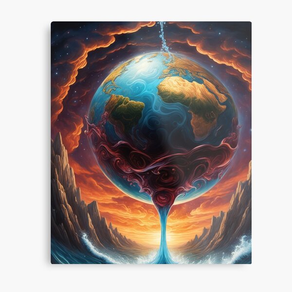 The Perfect Storm Global Warming Climate Change The Great Reset Metal Print