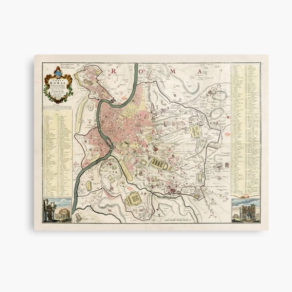 Item preview, Vintage Map of Rome Italy (1755) designed and sold by BravuraMedia.