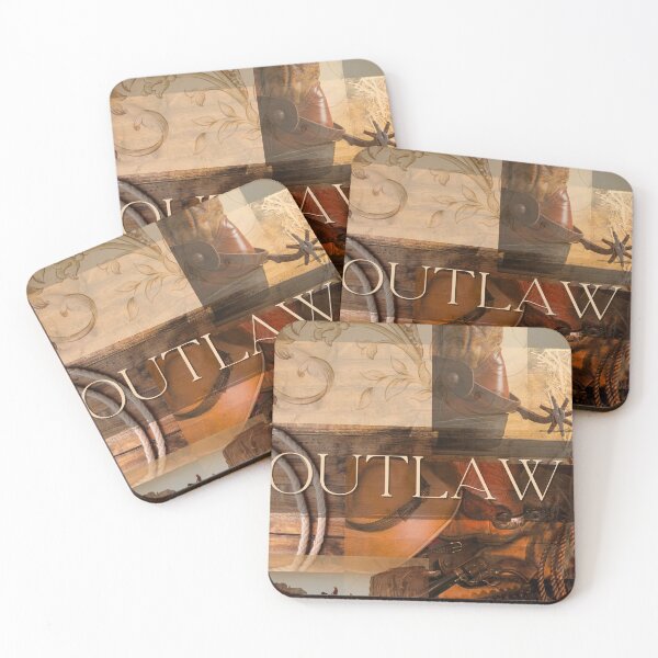 Item preview, Outlaw Cowboy Western Photo Montage Colorful Design designed and sold by EarthArtDesigns.