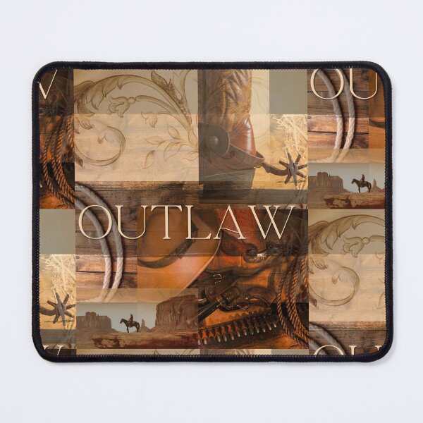 Item preview, Outlaw Cowboy Western Photo Montage Colorful Design designed and sold by EarthArtDesigns.