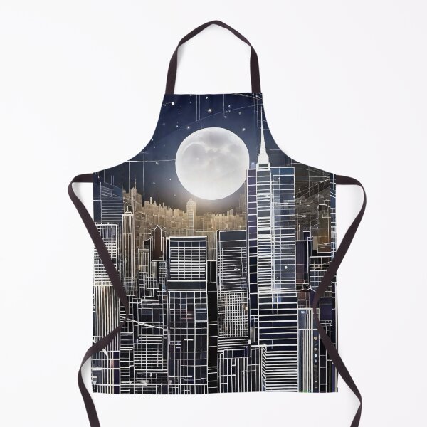 Item preview, Full Moon City at Night – Surreal Cityscape 34 designed and sold by Benito Del Ray.