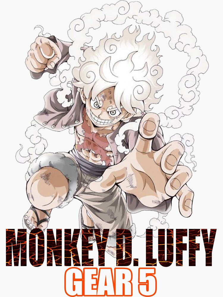 luffy gear 5 - one piece Sticker for Sale by anime world, gear 5 anime 