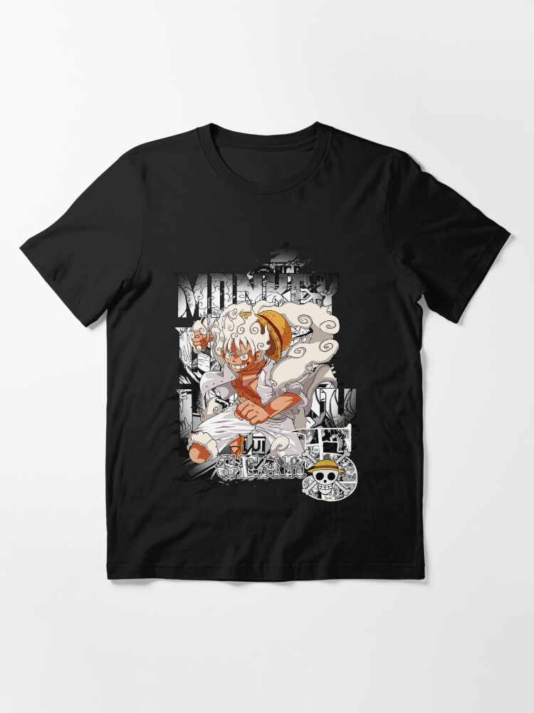 Tshirt design based on luffy gear 5 from one piece anime