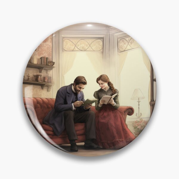 Item preview, Victorian Couple Reading Together Victorian Inspired Art  designed and sold by CDC40.