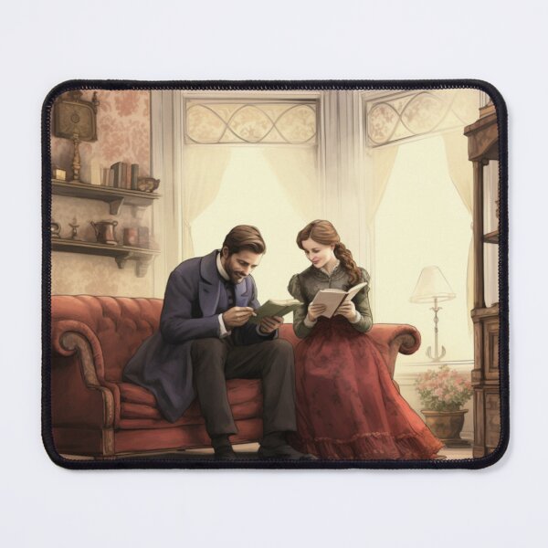 Item preview, Victorian Couple Reading Together Victorian Inspired Art designed and sold by CDC40.