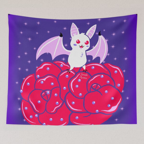 Item preview, Bat With Flowers designed and sold by Dafu Arts.