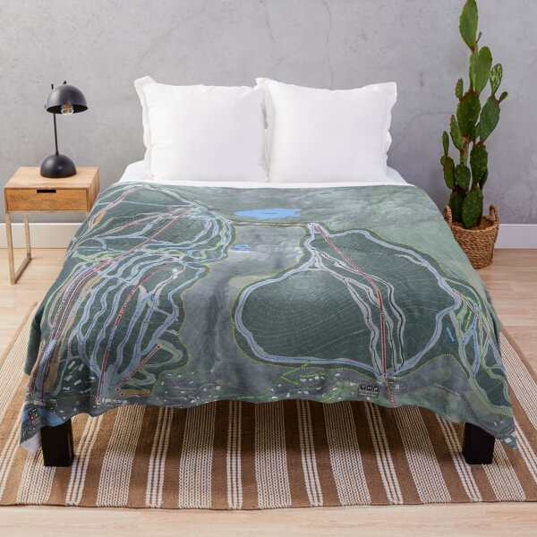 Loon Mountain Resort Trail Map Throw Blanket