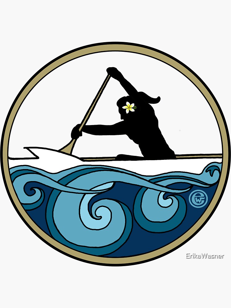 Auto Window Vinyl Decal Sticker 04012 Canoe Paddle Outrigger Dragon Boat