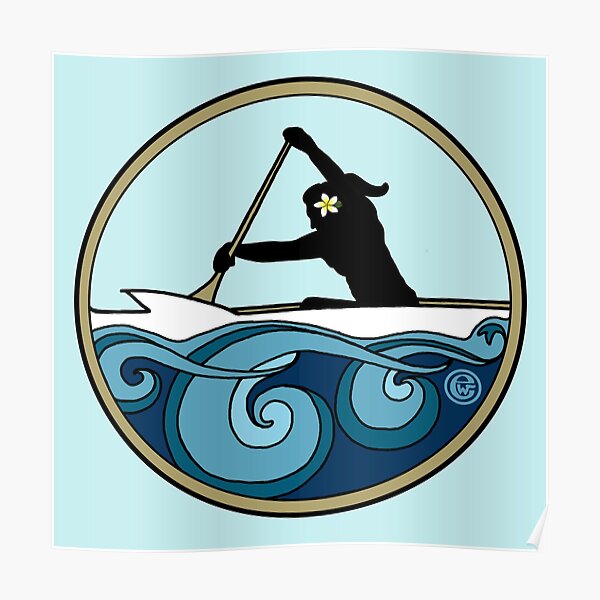 Wahine Paddler Poster