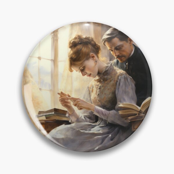 Item preview, Victorian Couple Reading Together Victorian Inspired Art  designed and sold by CDC40.