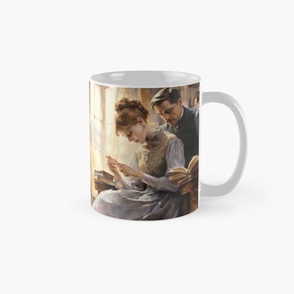 Item preview, Pareja victoriana leyendo juntos Arte de inspiración victoriana designed and sold by CDC40.