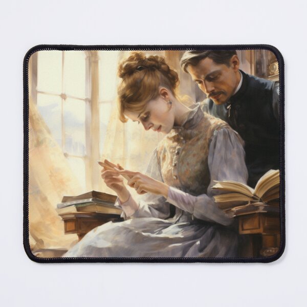 Item preview, Victorian Couple Reading Together Victorian Inspired Art  designed and sold by CDC40.