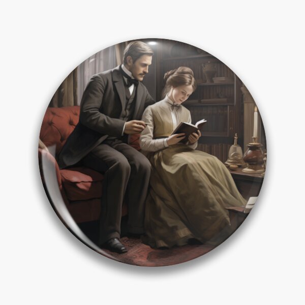 Item preview, Victorian Couple Reading Together Victorian Inspired Art  designed and sold by CDC40.