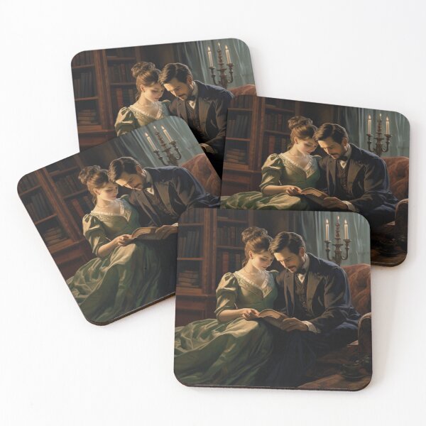 Item preview, Victorian Couple Reading Together Victorian Inspired Art  designed and sold by CDC40.
