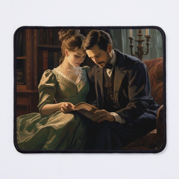 Item preview, Victorian Couple Reading Together Victorian Inspired Art designed and sold by CDC40.